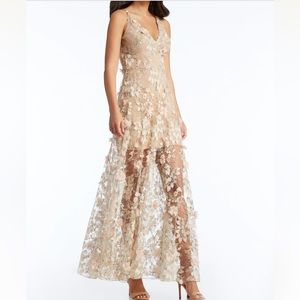 Floral lace maxi dress